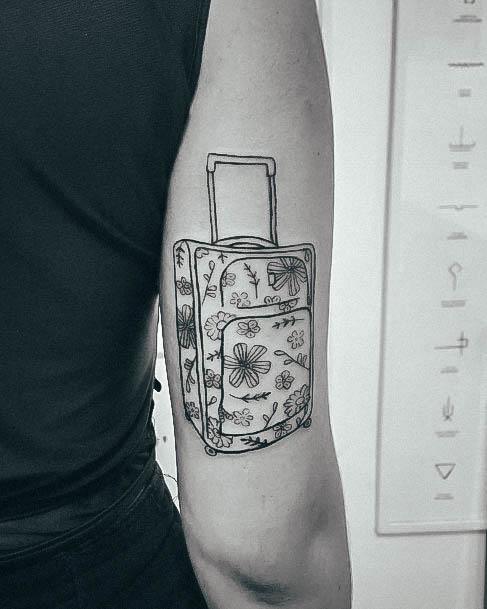 Sweet Womens Feminine Suitcase Tattoos