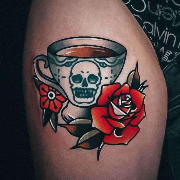 Sweet Womens Feminine Tea Tattoos