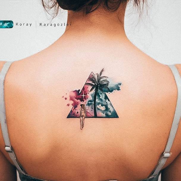 Sweet Womens Feminine Triangle Tattoos