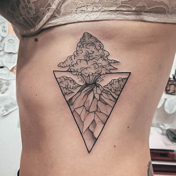 Sweet Womens Feminine Volcano Tattoos