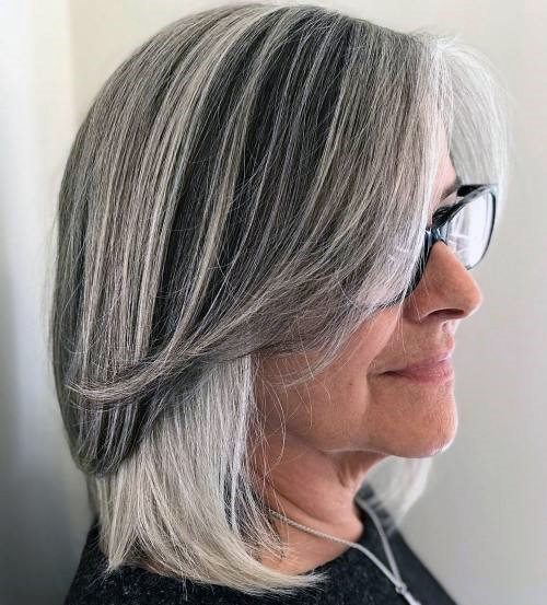 Swept Back Bob Short Haircuts For Women Over 50