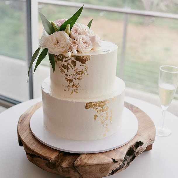 Swish Buttercream Wedding Cake