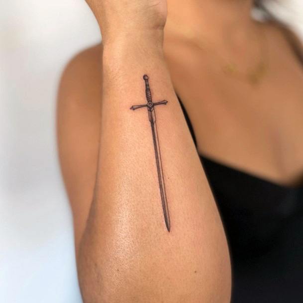 Sword Tattoos For Girls