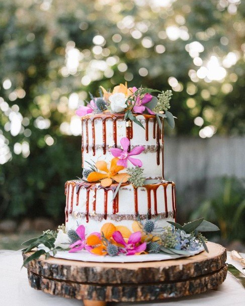 Syrupy 2 Tier Wedding Cake