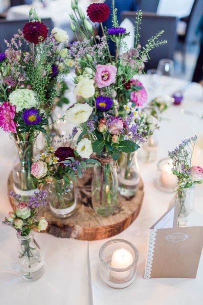 Table Decor August Wedding Flowers