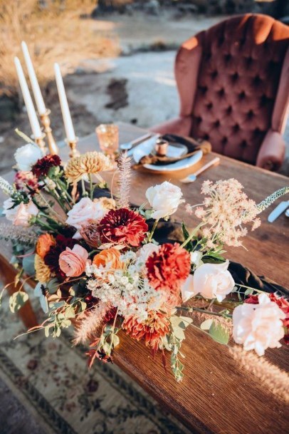 Table Decor Boho Wedding Flowers Artistic