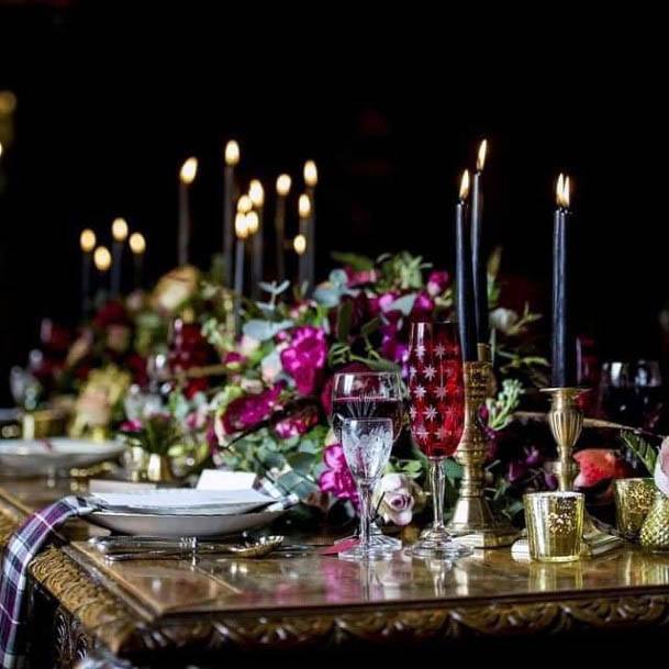 Table Decoration Winter Wedding Flowers