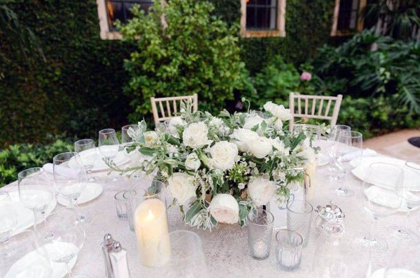 Table Decorations White Wedding Flowers