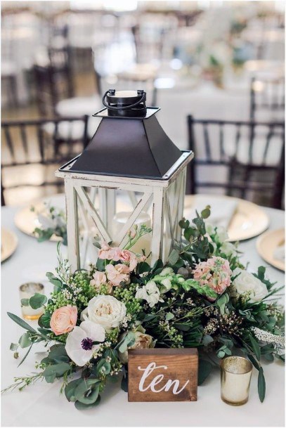 Table Lantern And May Wedding Flowers