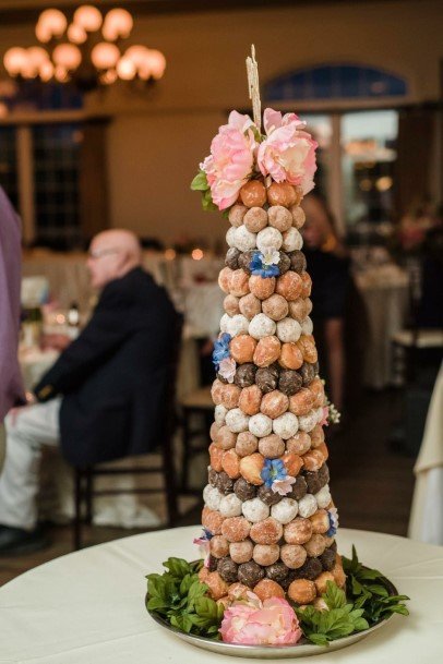 Tall Tower Donut Wedding Cake