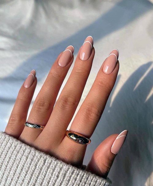 Tan Beige Dress Nail Design Inspiration For Women