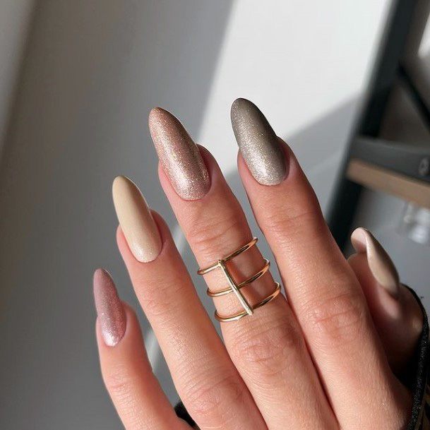 Tan Beige Dress Nail Feminine Designs