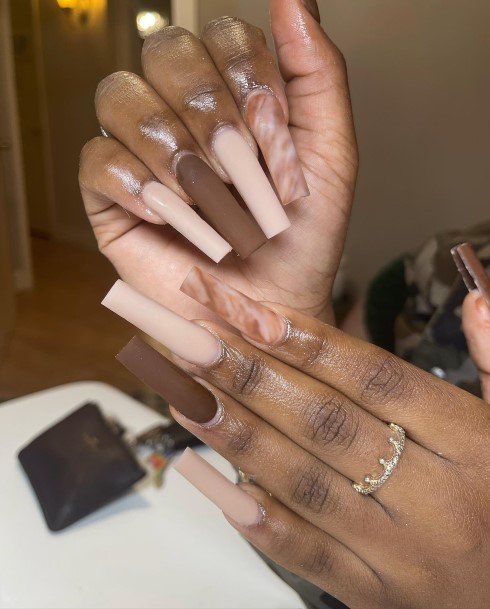 Tan Womens Nail Designs