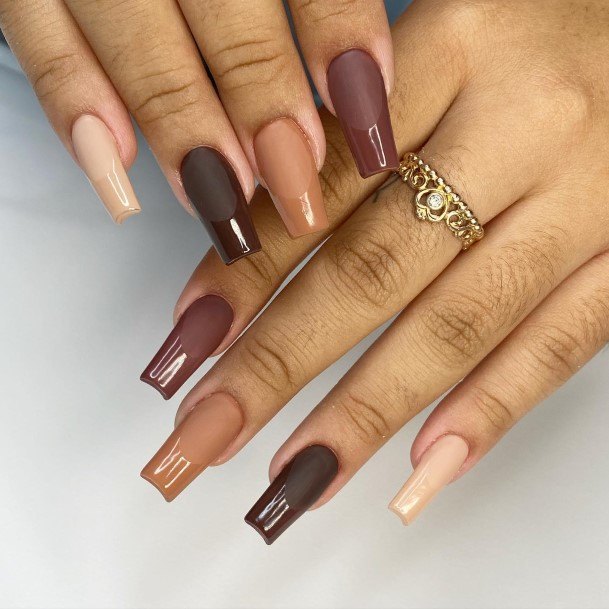 Tan Womens Nail Ideas