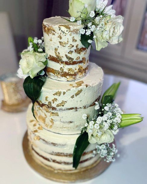 Tantalizing Gold Wedding Cake