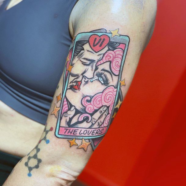 Tarot Card Womens Tattoo Designs