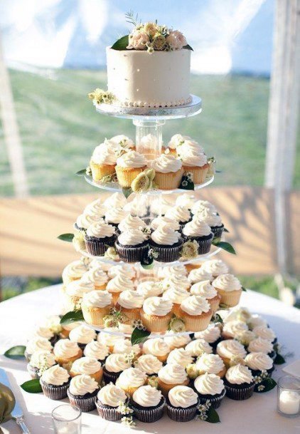 Tasty Chocolate Vanilla Wedding Cupcake Ideas