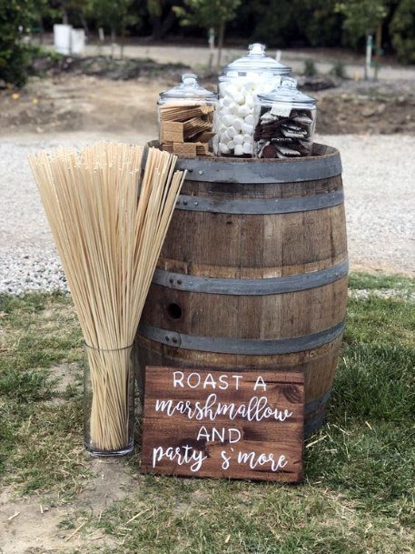 Tasty Smores Station Outdoor Wedding Inspiration