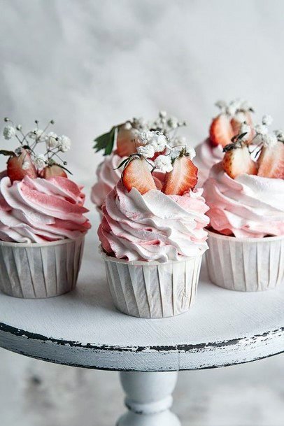 Tasty Strawberry Bite Sized Cupcake Ideas Wedding Inspiration