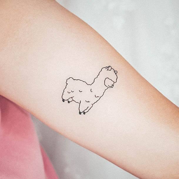 Tattoo Ideas Alpaca Design For Girls