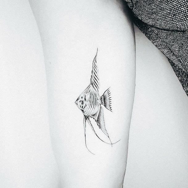 Tattoo Ideas Angelfish Design For Girls