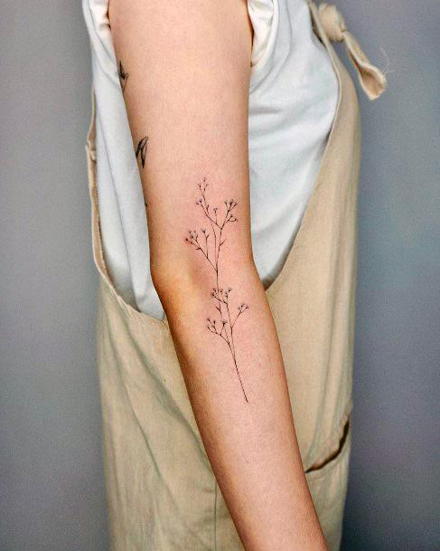 Tattoo Ideas Babys Breath Design For Girls