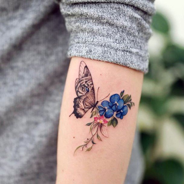 Tattoo Ideas Butterfly Flower Design For Girls