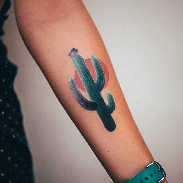 Tattoo Ideas Cactus Design For Girls