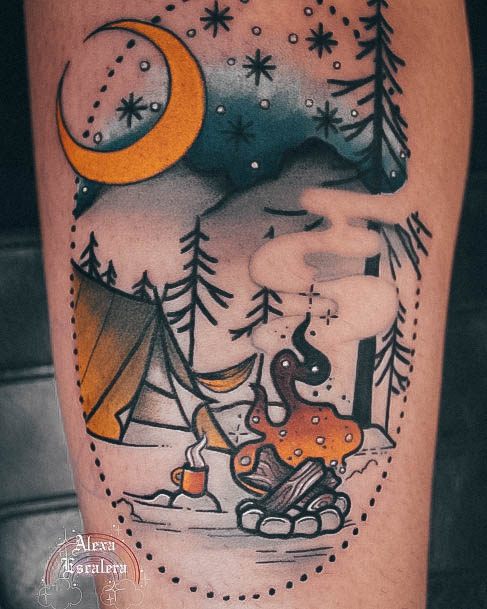 Tattoo Ideas Camping Design For Girls