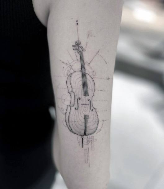 Tattoo Ideas Cello Design For Girls