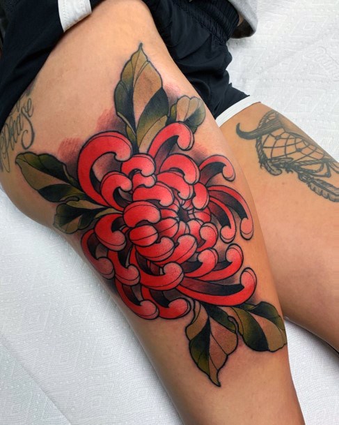 Tattoo Ideas Chrysanthemum Design For Girls