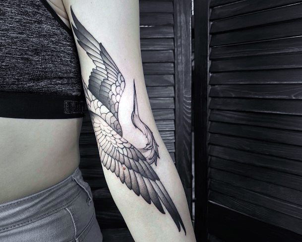 Tattoo Ideas Crane Design For Girls