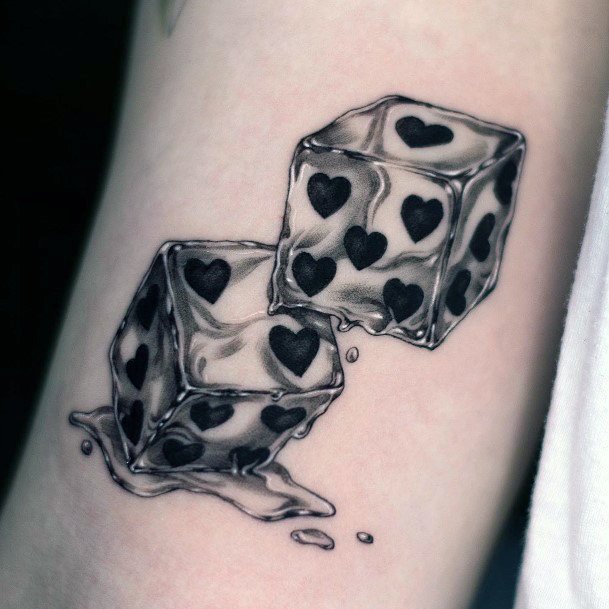 Tattoo Ideas Dice Design For Girls