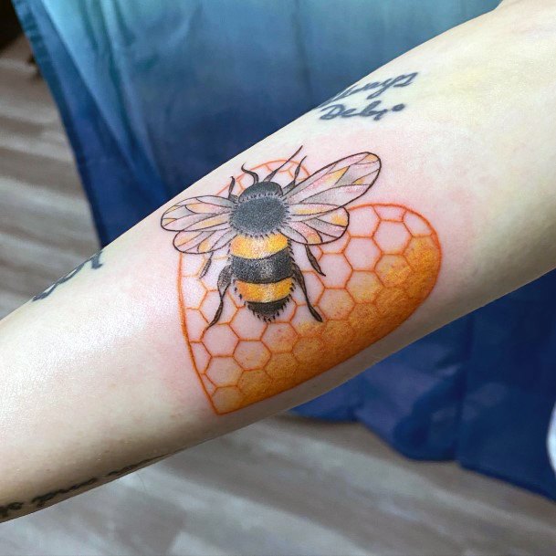 Tattoo Ideas Honeycomb Design For Girls