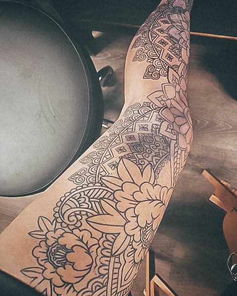 Tattoo Ideas Leg Sleeve Design For Girls