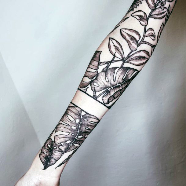 Tattoo Ideas Monstera Design For Girls