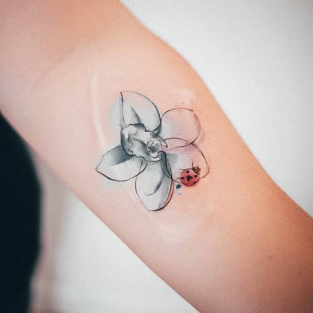 Tattoo Ideas Orchid Design For Girls