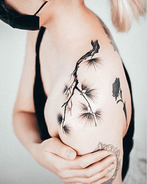 Tattoo Ideas Pine Tree Design For Girls