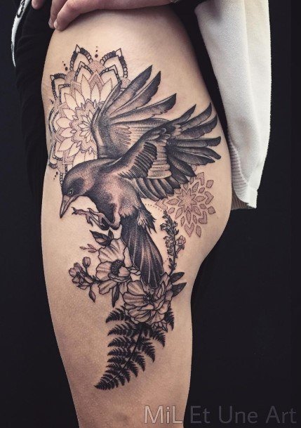 Tattoo Ideas Raven Design For Girls