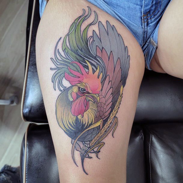 Tattoo Ideas Rooster Design For Girls