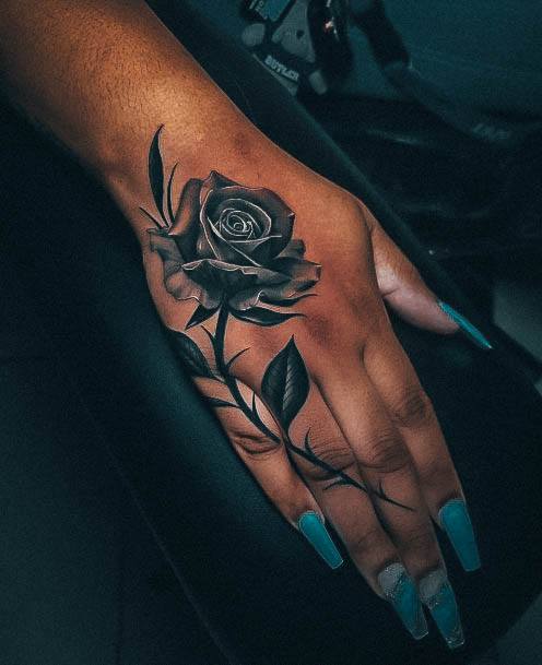 Tattoo Ideas Rose Hand Design For Girls