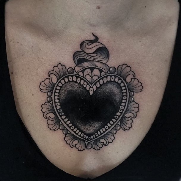 Tattoo Ideas Sacred Heart Design For Girls