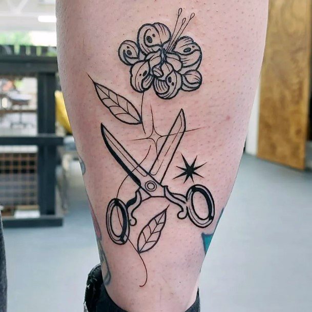 Tattoo Ideas Scissors Design For Girls