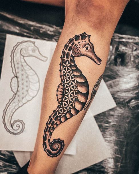 Tattoo Ideas Seahorse Design For Girls