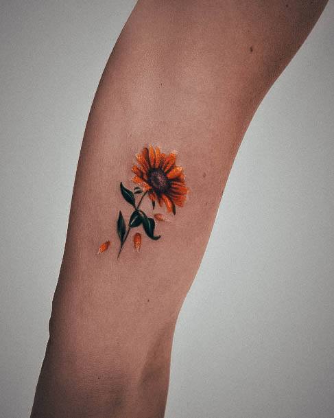 Tattoo Ideas Small Sunflower Design For Girls