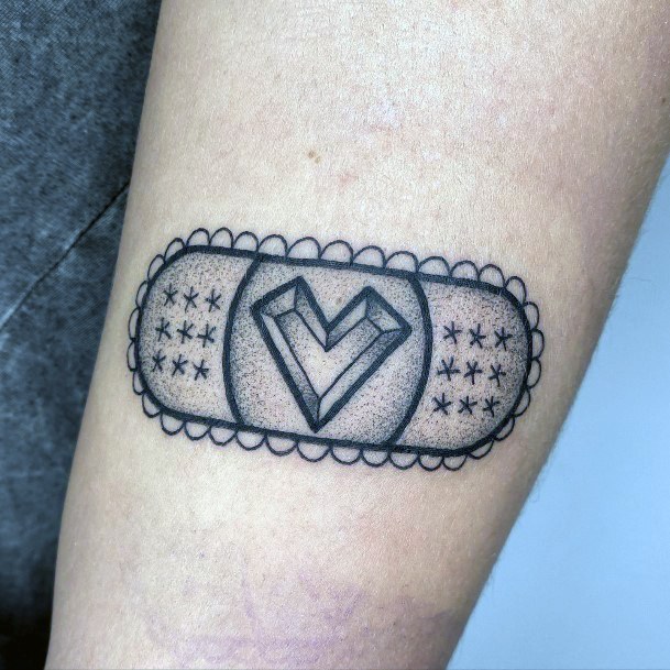 Tattoo Ideas Womens Bandaid Design