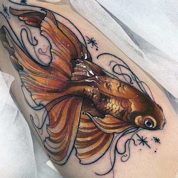 Tattoo Ideas Womens Betta Fish Design