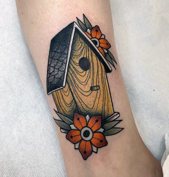 Tattoo Ideas Womens Birdhouse Design