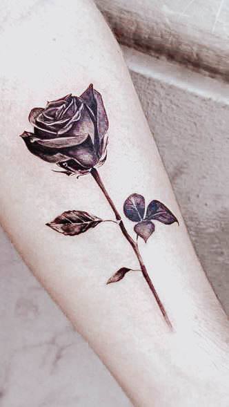 Tattoo Ideas Womens Black Rose Design