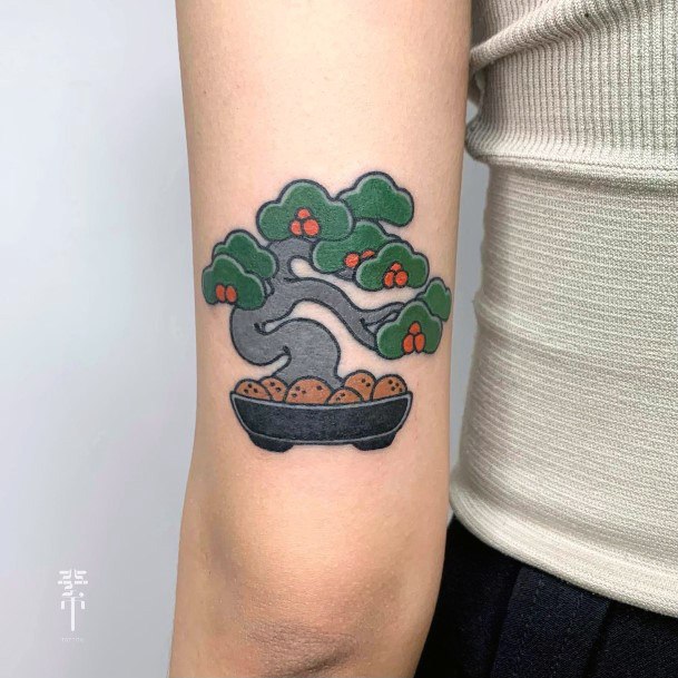 Tattoo Ideas Womens Bonsai Design